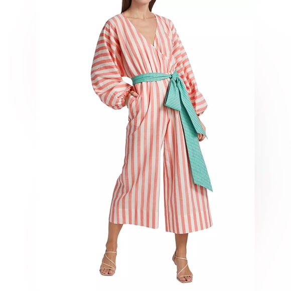 Rhode Anika Striped Jumpsuit in Peach NEW - Picture 6 of 9